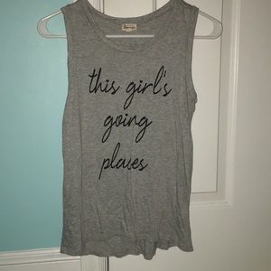 “this girl’s going places” tank